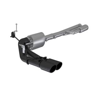 MBRP 2019+ Chevrolet Silverado 1500 4.5L/5.3L Pre-Axle Dual Side Exit w/ 4in OD Tip- Black Coated - S5092BLK