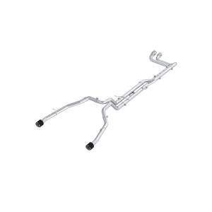 MBRP 2025 RAM RHO 3in Dual Split Rear Cat Back w/ Carbon Fiber Tips - T304 - S51573CF