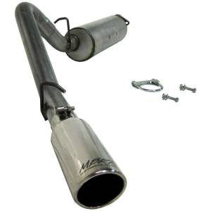 MBRP - MBRP 2000-2006 Jeep Wrangler (JK) Inline-4 2.5L Inline-6 4.0L Cat Back Single Side - S5500AL - Image 3