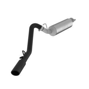 MBRP - MBRP 2000-2006 Jeep Wrangler (JK) Inline-4 2.5L Inline-6 4.0L Cat Back Single Side - S5500BLK - Image 4