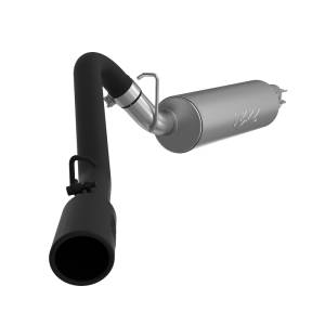 MBRP - MBRP 97-99 Jeep Wrangler (TJ) Inline-4 2.5L, Inline-6 4.0L 2 1/2in Cat Back Single Side Black Coated - S5512BLK - Image 2