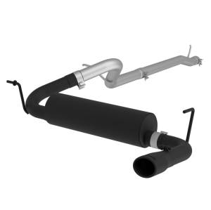 MBRP - MBRP 12 Jeep Wrangler/ Rubicon 3.6L Cat Back Single Rear Exit Black Exhaust - S5526BLK - Image 3