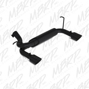 MBRP - MBRP 07-14 Jeep Wrangler/Rubicon 3.6L/3.8L V6 Axle-Back Dual Rear Exit Black Performance Exhaust Sys - S5528BLK - Image 2