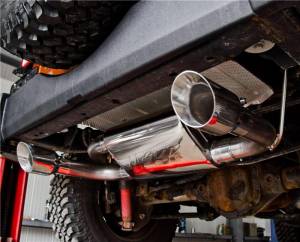 MBRP - MBRP 07-14 Jeep Wrangler/Rubicon 3.6L/3.8L V6 Axle-Back Dual Rear Exit Black Performance Exhaust Sys - S5528BLK - Image 3