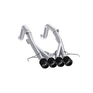 MBRP 14-19 Chevrolet Corvette 6.2L 3in Axle-Back Muffler Bypass Quad Exit Carbon Fiber Tips - S70083CF
