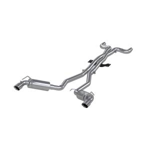 MBRP 2010 Chev Camaro V8 6.2L 6 Speed Dual Cat Back Round Tips (11 Conv. MUST purchase mbrpAD1710) - S7018409