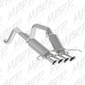 MBRP - MBRP 14-19 Chevy Corvette V8 6.2L 3in T304 Dual Axle Back w/ 4in Quad Dual Wall Tips - S7030304 - Image 2