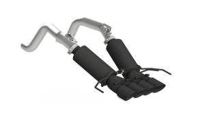 MBRP - MBRP 14-19 Chevy Corvette V8 6.2L 3in Black Dual Cat Back w/ 4in Quad Dual Wall Tips - S7030BLK - Image 2