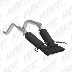 MBRP - MBRP 14-19 Chevy Corvette V8 6.2L 3in Black Dual Cat Back w/ 4in Quad Dual Wall Tips - S7030BLK - Image 4