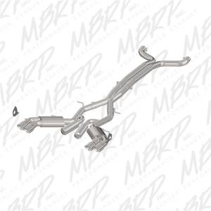 MBRP - MBRP 2016+ Chevy Camaro SS 6.2L 3in Dual Cat-Back Quad Tip Exhaust Street Version w/ SS T409 Tips - S7032409 - Image 2