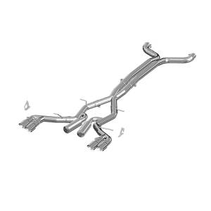 MBRP - MBRP 2016 Chevy Camaro V8 6.2L 6spd 3in T409 Race Dual Cat Back w/ 4.5in Quad Dual Wall Tips - S7033409 - Image 4