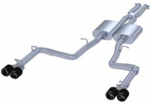 MBRP - MBRP 2015+ Dodge Challenger 3.6L SS 2.5in Quad Tip Split Rear Exit w/ Carbon Fiber Tips - T304 - S71113CF - Image 5