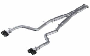 MBRP - MBRP 15-16 Dodge Challenger RT 5.7L T304 SS 3in Dual Rear Cat-back CF Quad Tips - Street - S71153CF - Image 5