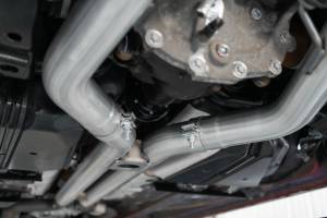 MBRP - MBRP 18-19 Ford Mustang GT 5.0 3in Cat Back Quad Tip Race Version - Black - S7207BLK - Image 7