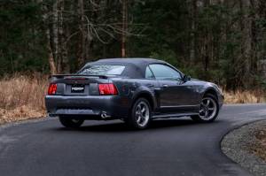 MBRP - MBRP 99-04 Ford Mustang GT 4.6L 2.5in. Dual Split Rear AL Cat Back w/ 3.5in. Dual Wall Blk. Tips - S7221ALBT - Image 4