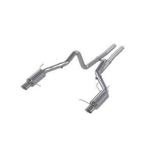 MBRP - MBRP 11-14 Ford Mustang GT 5.0L Dual Split Rear Street Version T409 3in Cat Back Exhaust System - S7258409 - Image 2