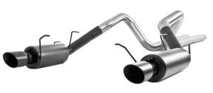 MBRP - MBRP 11-14 Ford Mustang GT 5.0L 3in Cat Back Dual Split Rear Street Version 4in Tips - Black - S7258BLK - Image 3