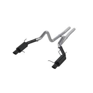 MBRP - MBRP 11-14 Ford Mustang GT 5.0L 3in Cat Back Dual Split Rear Street Version 4in Tips - Black - S7258BLK - Image 5