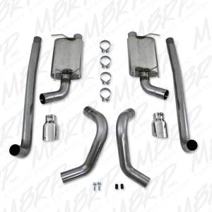 MBRP - MBRP 11-12 Ford Shelby GT 500 T304 3in Cat Back Dual Split Rear Race Version 4.5in Tips - S7260304 - Image 1