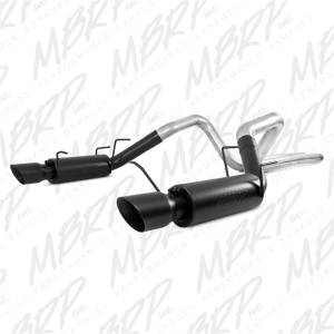 MBRP - MBRP 11-14 Ford Mustang GT 5.0L 3in Cat Back Dual Split Rear Race Version 4in Tips - Black - S7264BLK - Image 5