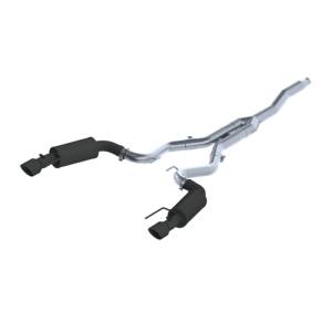 MBRP - MBRP 15-18 Ford Mustang EcoBoost 2.3L Black 3in Cat Back Dual Split Rear Exit (Street Version) - S7274BLK - Image 4