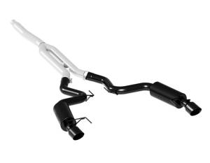 MBRP - MBRP 15-18 Ford Mustang EcoBoost 2.3L Black 3in Cat Back Dual Split Rear Exit (Street Version) - S7274BLK - Image 5