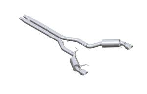 MBRP - MBRP 15 Ford Mustang GT 5.0 3in Cat Back Dual Split Rear Street Version 4.5in Tips - Aluminized - S7277AL - Image 2