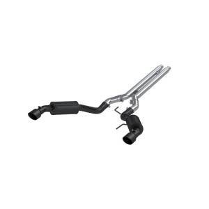 MBRP - MBRP 15 Ford Mustang GT 5.0 3in Cat Back Dual Split Rear Street Version 4.5in Tips - Black Coated - S7277BLK - Image 3
