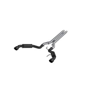 MBRP - MBRP 15-17 Ford Mustang GT 5.0 3in Cat Back Dual Split Rear Race Version 4.5in Tips - Black Coated - S7278BLK - Image 2