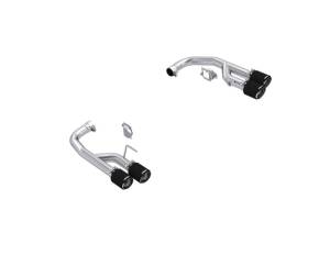 MBRP 24-25 Ford Mustang GT 5.0L T304 SS 2.5in Axle-Back Dual Rear w/ Quad Carbon Fiber Tips - S72813CF