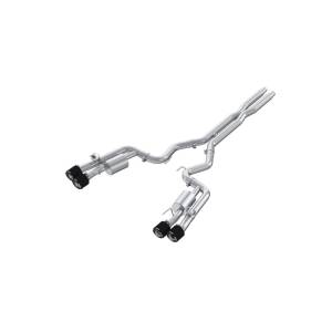 MBRP 2024 Ford Mustang Dark Horse 3in Dual Split Rear Exit Exhaust w/ Quad CF Tips - T304 - S72843CF