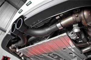 MBRP - MBRP 14-19 Porsche GT3/GT3RS 3in Center Muffler Bypass 4in Tips - Black Coated - S7607BLK - Image 2