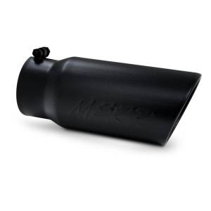 MBRP - MBRP Universal Tip 5 O.D. Angled Rolled End 4 inlet 12 length - Black Finish - T5051BLK - Image 3