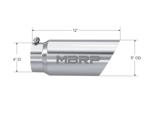 MBRP - MBRP Universal Tip 5 O.D. Dual Wall Angled 4 inlet 12 length - T5053 - Image 5