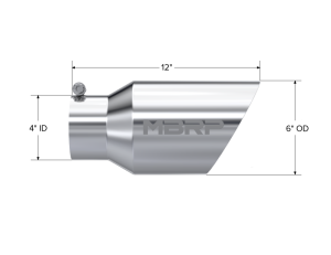 MBRP - MBRP Universal Tip 6 O.D. Dual Wall Angled 4 inlet 12 length - T5072 - Image 5