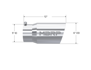 MBRP - MBRP Universal Tip 6 O.D. Dual Wall Angled 5 inlet 12 length - T5074 - Image 5