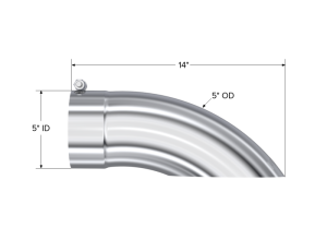 MBRP - MBRP Universal Tip 5 O.D. Turn Down 5 inlet 14 length - T5085 - Image 5