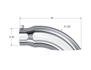 MBRP - MBRP Universal Tip 5 O.D. Turn Down 4 inlet 14 length - T5086 - Image 5