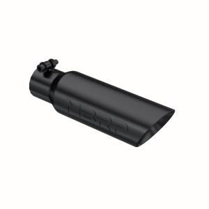 MBRP - MBRP Universal Tip 3.5 O.D. Dual Wall Angled 2.5 inlet 12 length - Black Finish - T5106BLK - Image 2