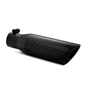 MBRP - MBRP Universal Tip 3.5 O.D. Dual Wall Angled 2.5 inlet 12 length - Black Finish - T5106BLK - Image 4