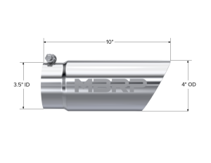 MBRP - MBRP Universal Tip 3in O.D. Dual Wall Angled 4 inlet 10 length - T5110 - Image 5