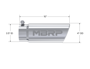 MBRP - MBRP Universal Tip 4in O.D. Angled Rolled End 3.5in inlet 10 length - T5112 - Image 5