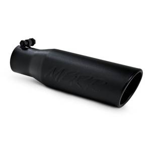 MBRP - MBRP Universal Tip 3in O.D. Angled Rolled End 2 inlet 12 length - Black Finish - T5113BLK - Image 1