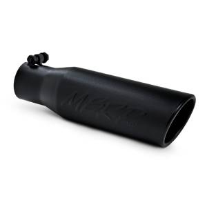MBRP - MBRP Universal Tip 3in O.D. Angled Rolled End 2 inlet 12 length - Black Finish - T5113BLK - Image 4