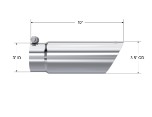 MBRP - MBRP Universal Tip 3in O.D. Dual Wall Angled End 3 inlet 12 length - T5114 - Image 5