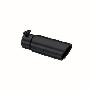 MBRP - MBRP Universal Tip 3-1/2in O.D. Angled Rolled End - 3in ID Inlet 10in Length - Black - T5115BLK - Image 1