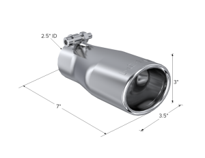 MBRP - MBRP Universal Tip 3in O.D. Oval 2 inlet 10 length - T5116 - Image 5