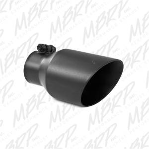 MBRP - MBRP Universal 4in OD Dual Wall Angled 2.5in Inlet 8in Length Exhaust Tip - Black - T5123BLK - Image 1