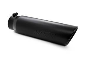 MBRP - MBRP Universal 5in OD Angled Rolled End 4in Inlet 18in Length Black Finish Exhaust Tip - T5124BLK - Image 4