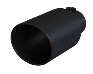 MBRP - MBRP Universal Tip 8in OD Rolled End 5in Inlet 18in Length T304 - Black - T5129BLK - Image 3